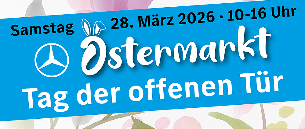 Werbung f&uuml;r unseren Ostermarkt & Tag der offenen T&uuml;r.