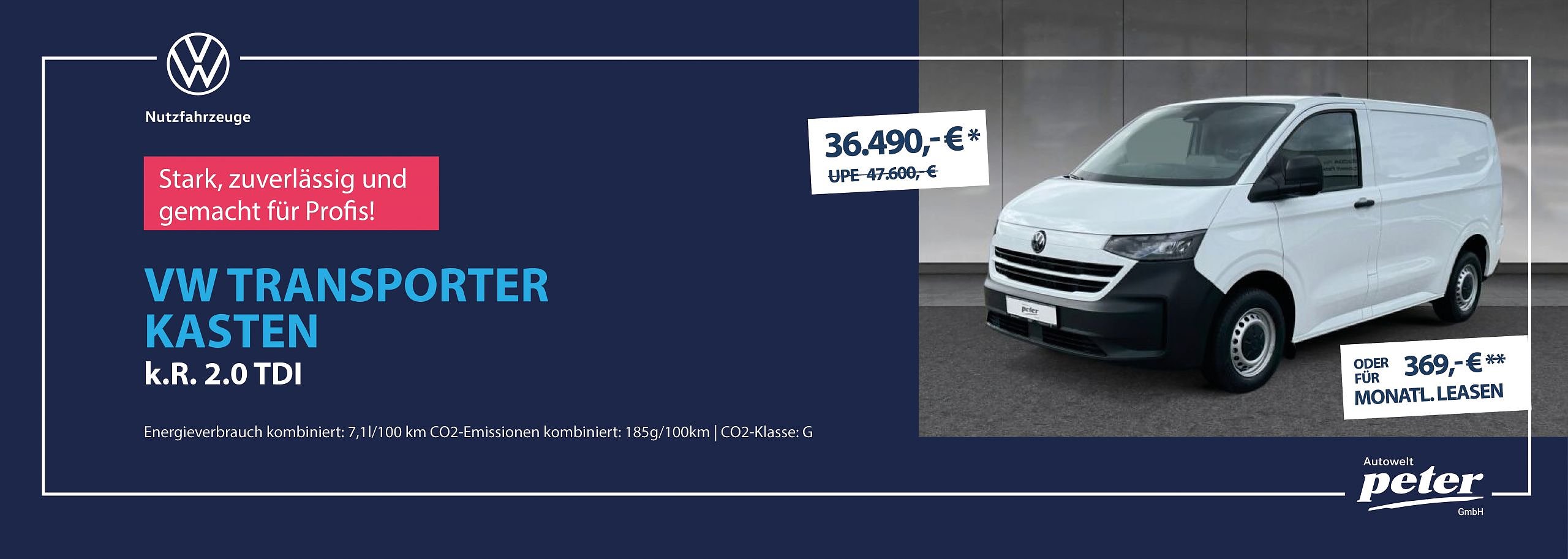 Grafik zum VW Transporter Angebot