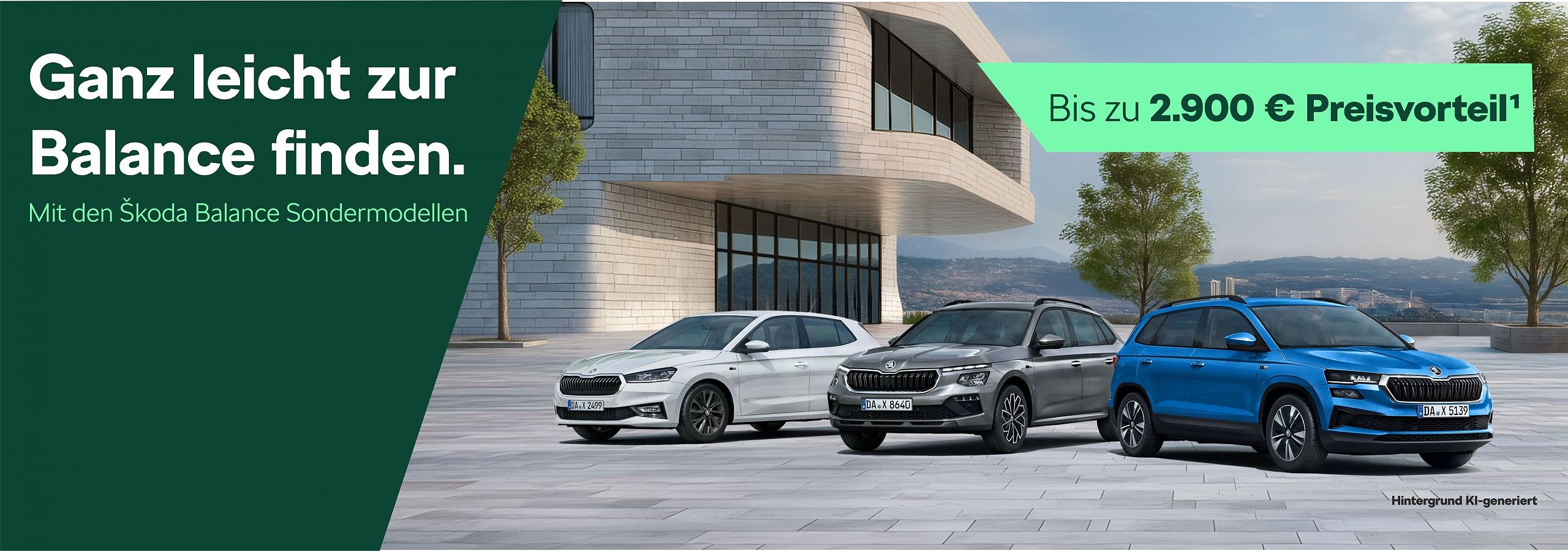 Grafik mit den neuen Skoda Balance Modellen