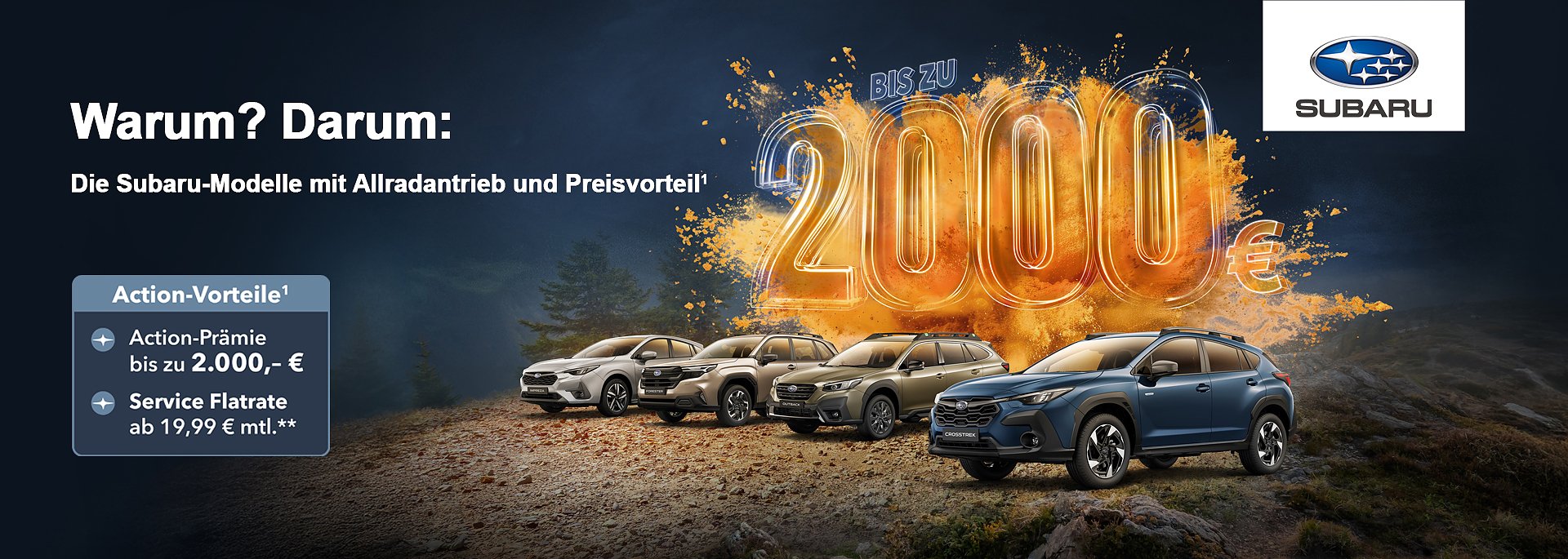 Subaru Allrad-Modelle mit Action-Pr&auml;mie