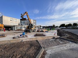 Entwicklung auf der Baustelle des neuen Mercedes-Benz-Centers in Nordhausen  (Foto: Depping/Autohaus Peter GmbH)