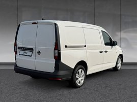 VW Caddy in weiß (Ansicht schräg hinten)