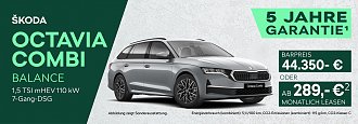 Der neue Octavia Combi Balance - mit 5 Jahren Garantie¹