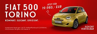Fiat 500 Torino � Kompakt. Elegant. Effizient.