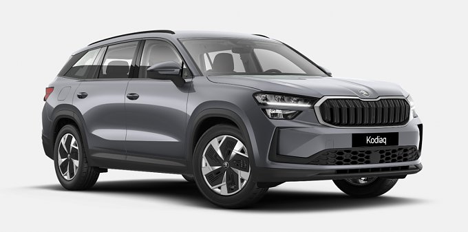 Kodiaq in grau - schräge Vorderansicht